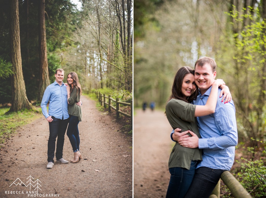 Engagement photos at Lincoln Park in West Seattle