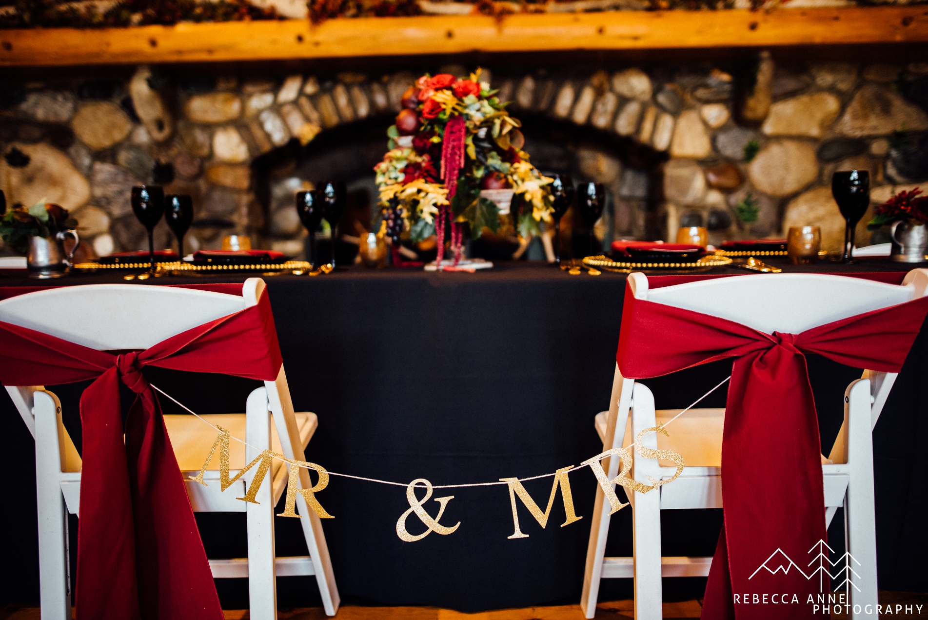 Burgundy & Black Fall Wedding at Mountain Springs Lodge Tacoma Seattle Wedding Photographer 6
