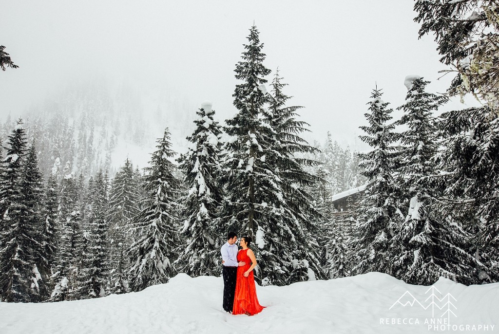 Snoqualmie Pass Snow Engagement // Kim & Alex